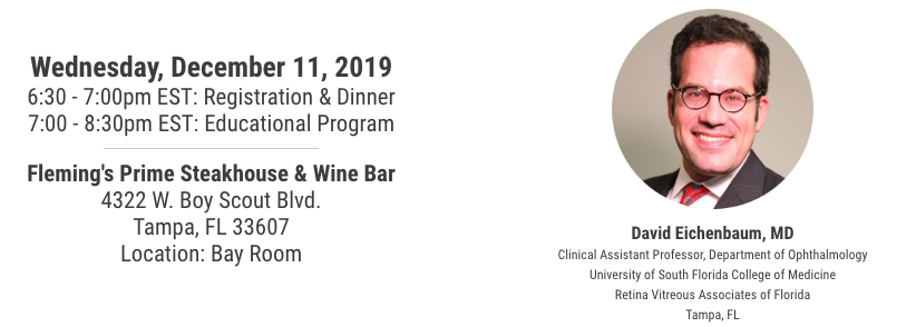 Join Dr. David Eichenbaum for this no-fee #CE Dinner program: Diabetic Retinopathy, the Role of the #Optometrist Register today! hubs.ly/H0lZzHV0 <a href="/EvolveMedEd/">Evolve Medical Education LLC</a>