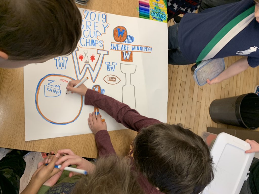 We have some proud Winnipeg students in Room 1! <a href="/WolseleyWolves/">Wolseley School</a> Way to go Bombers💙 <a href="/Wpg_BlueBombers/">Winnipeg Blue Bombers</a> <a href="/andrewharris33/">Andrew Harris</a>