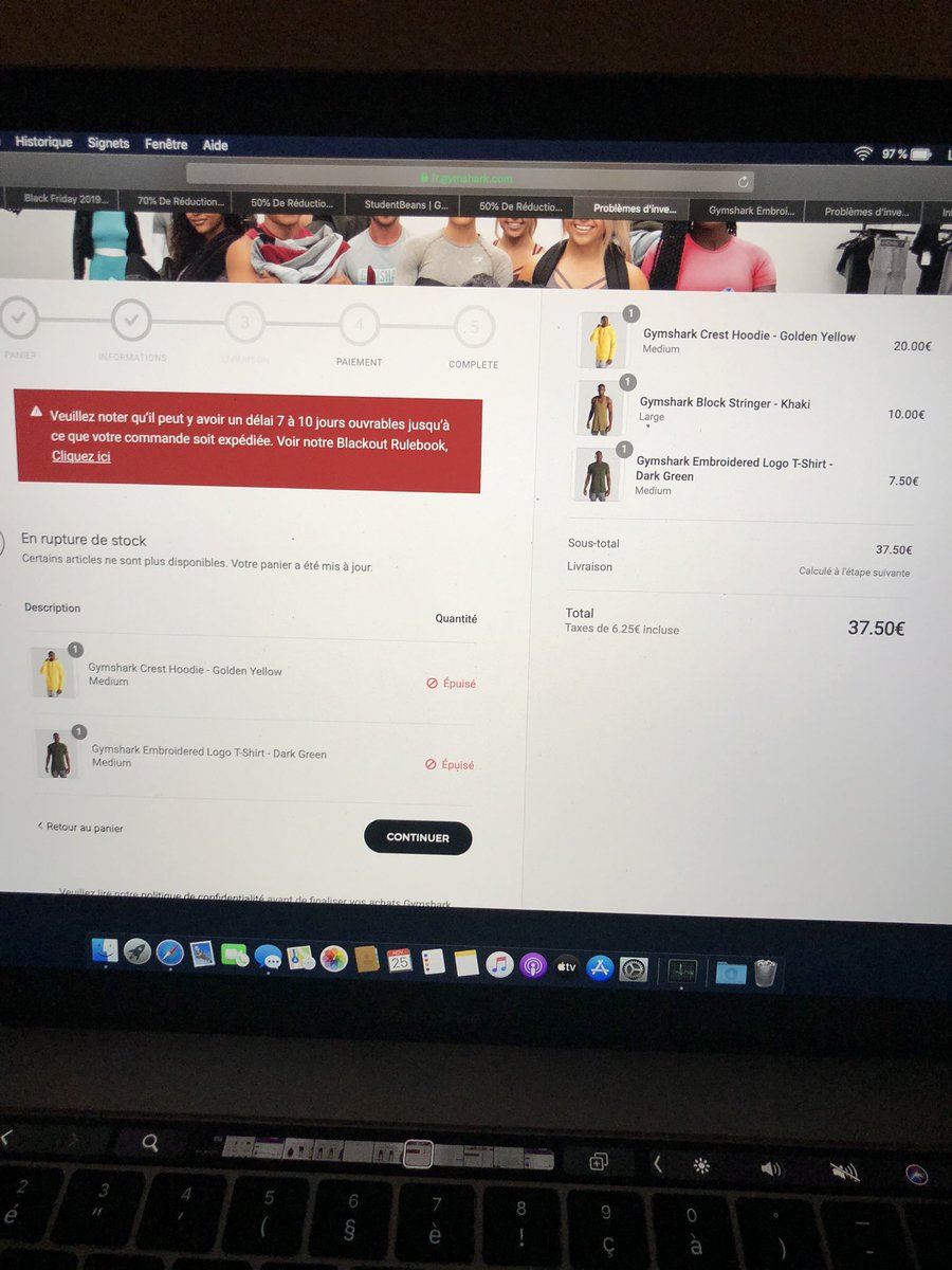 malekbenhalima's tweet photo. @Gymshark I lost all the products I added in my bag!!!! Why even do Black Friday if you don’t have good servers? 😡😡😡🤬🤬🤬 https://t.co/qxplVa2nbT