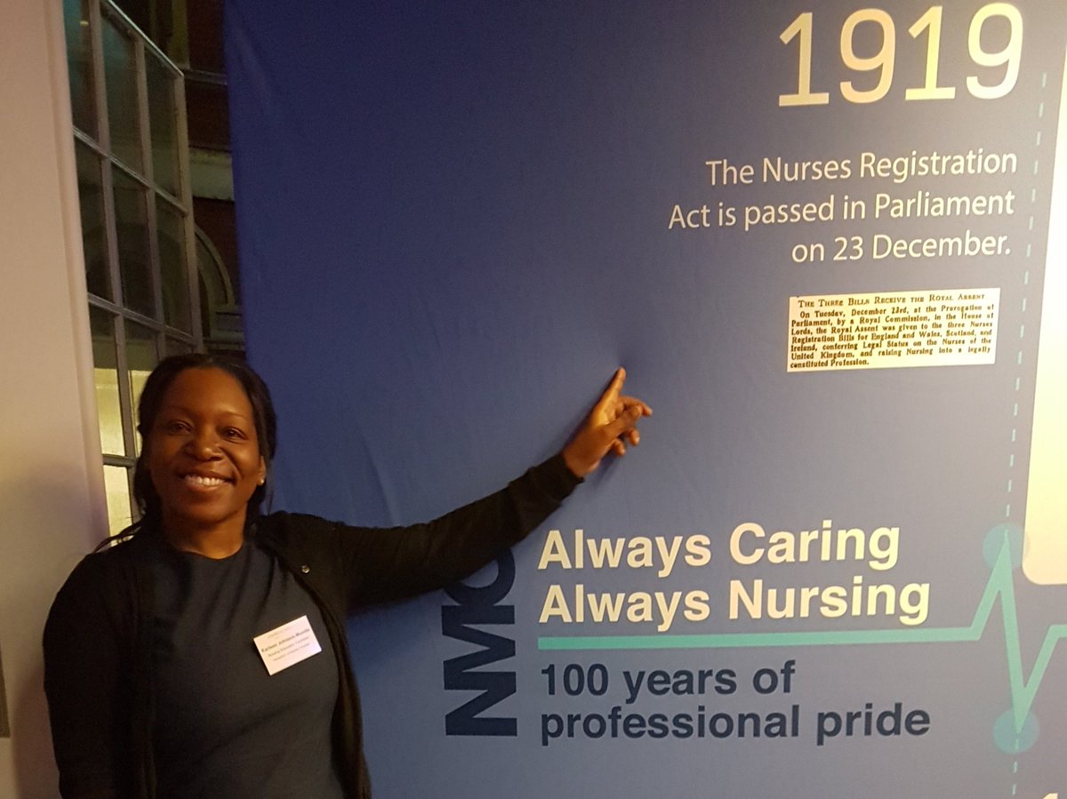 kj_mundle's tweet photo. At Nursing and Midwifery Council event celebrating 100 years of professional pride #HUH nursing @NHSHomerton @HUHPreceptor - Always Caring Always Nursing - #prideinnursing https://t.co/cJT8cCCPCj