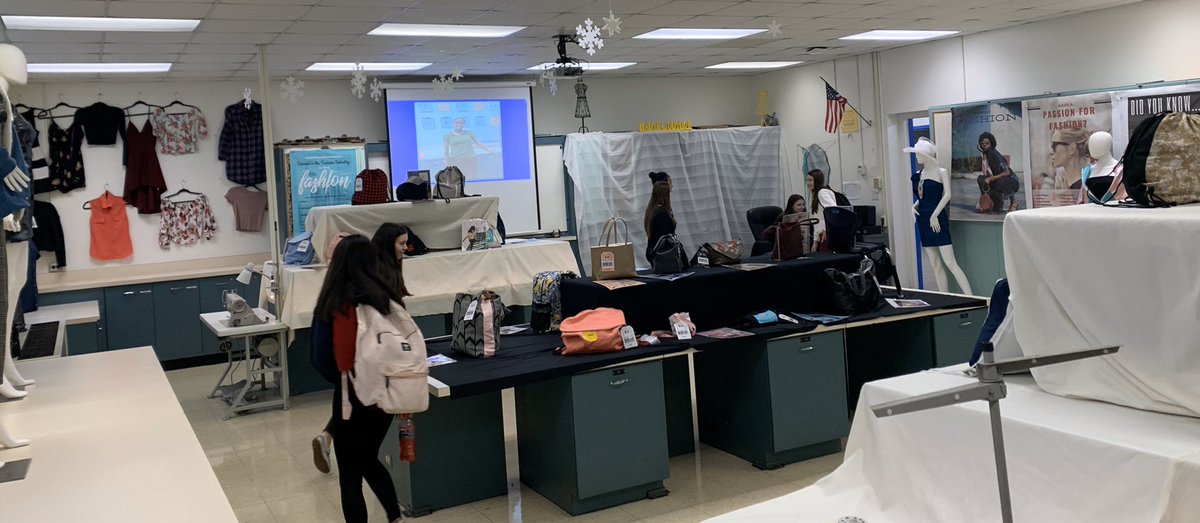 Come check out ME Pop Up Shop! Students designed, constructed and merchandised their unique and innovative creations to be sold! Stop by and “buy” your favorite today and tomorrow during lunch periods! #fashionmaineeasta #Reallifeskills