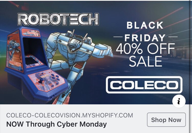 40% OFF NOW until cyber Monday !! coleco-colecovision.myshopify.com