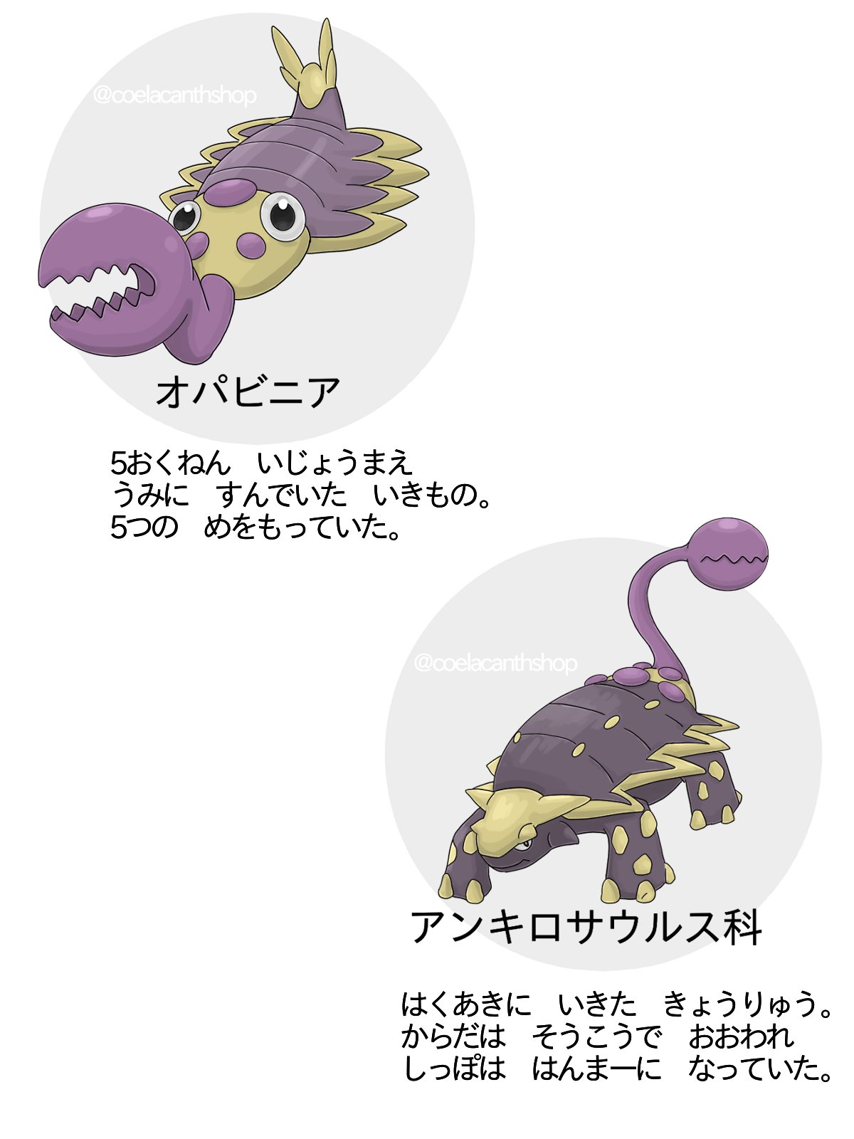 シーラカンス屋さん در توییتر ポケモンにアンキロサウルス類に進化するオパビニアとか出てほしい シーラカンス屋さん در توییتر ポケモンにアンキロサウルス類に進化するオパビニアとか出てほしい