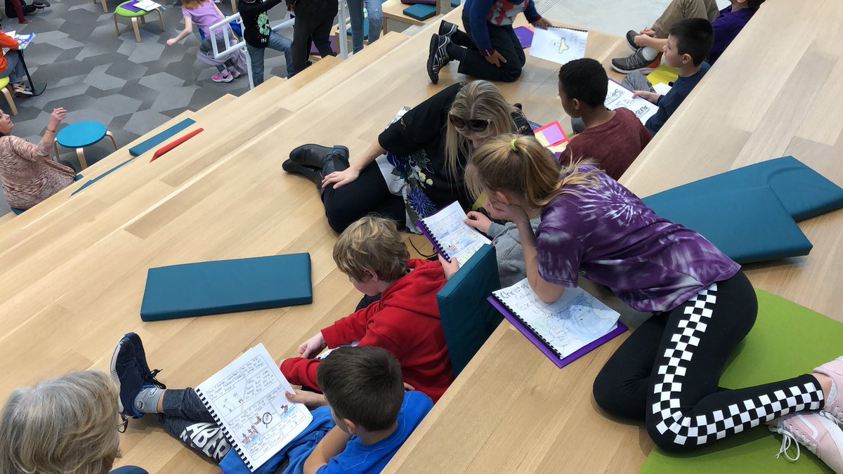 HoffElizabeth's tweet photo. 5th graders share their graphic novels after their inquiry unit to better understand how history should be remembered. https://t.co/9TqkZq8bOg