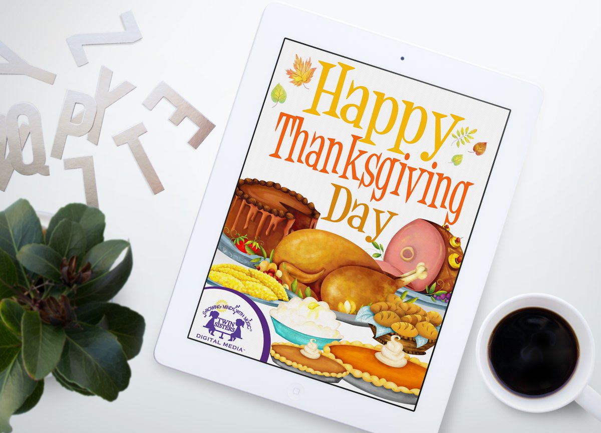 TwinSisters's tweet photo. “Happy #Thanksgiving Day” is a delightful story/song combination for children as they listen and follow along word-for-word in this adorably illustrated #eBook. For a short time, you can receive 50% off everything by using promo code GOBBLE50 at checkout! https://t.co/ySvWpuFmmq https://t.co/1ywEpbLkFC