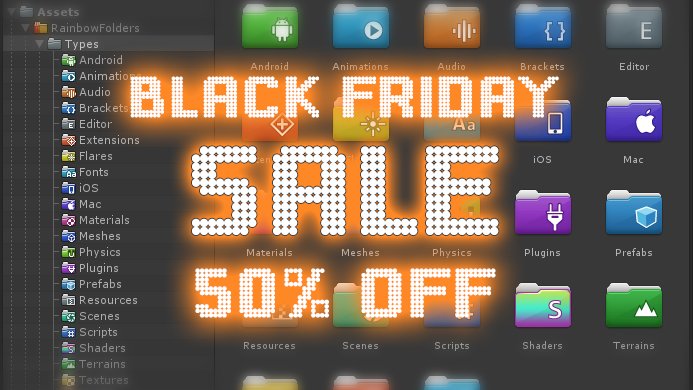borodardev's tweet photo. The 𝗕𝗹𝗮𝗰𝗸 𝗙𝗿𝗶𝗱𝗮𝘆 𝗦𝗮𝗹𝗲 has started on the Unity Asset Store! The Rainbow Folders are on sale for 50%:
https://t.co/VbWzg10oNG

#unity3d #blackfriday #gamedev #indiedev #madewithunity https://t.co/mOE72wdYcN