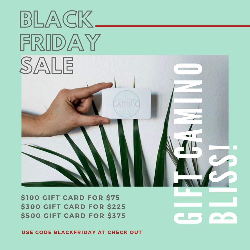 CaminoMassage's tweet photo. From now until #smallbusinesssaturday you can save 25% when you gift #CaminoBliss. Purchase at https://t.co/gIRsjnIddx and enter BLACKFRIDAY at checkout!
Cards good for services &amp;classes not tip or retail 
#coloradosprings #cosprings #shopcoloradosprings #my_coloradosprings https://t.co/wB1F2x0kcE