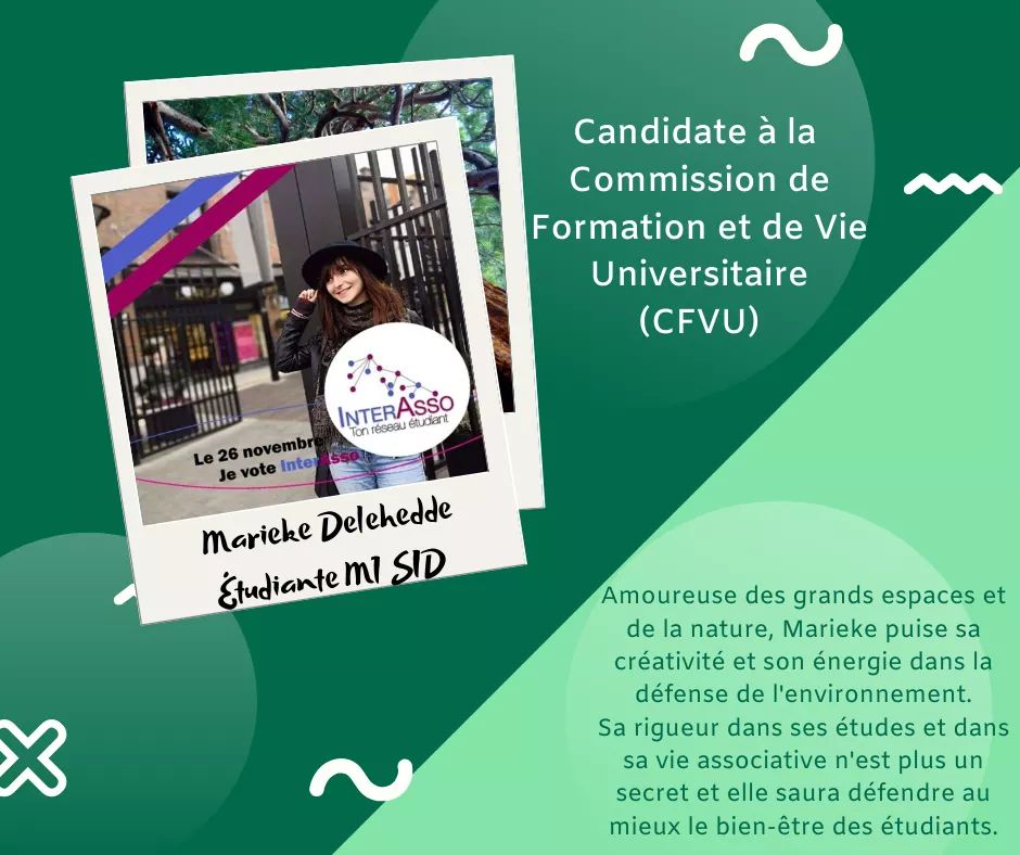 Promidee's tweet image. Les candidats de l'UFR DECCID en Commission de Formation et de Vie Universitaire 

#le26jevoteInterAsso
