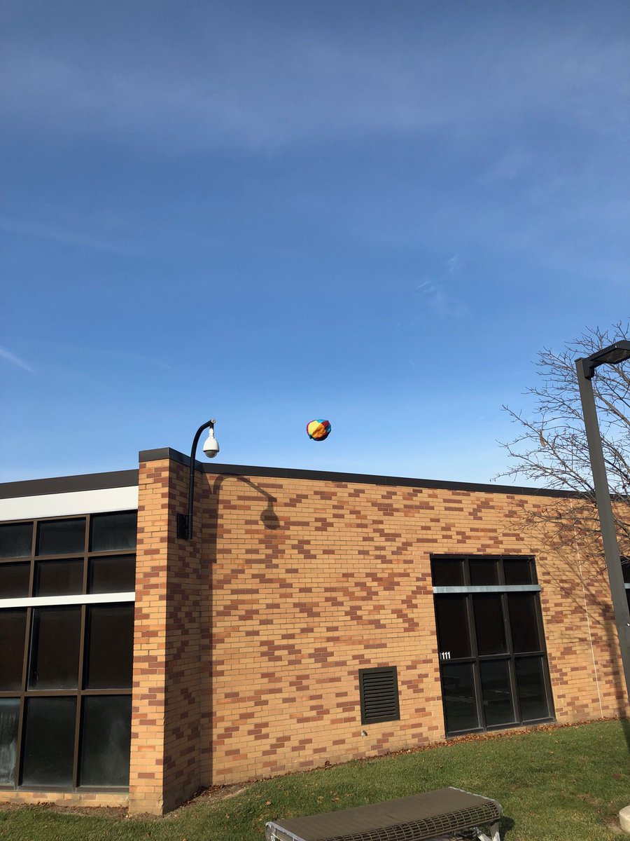 Launching hot air balloons in science class!