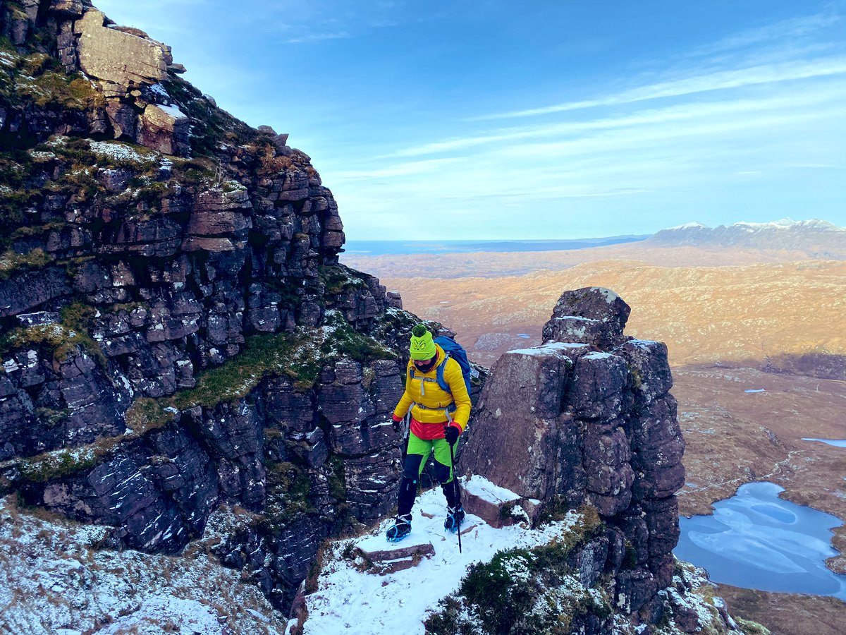 My friend on way up the Suilven #faveclimb2019 #winter #VisitScotland #Scotland #lovewhatyoudo #scottishsummits #scottishmountains #viewsformiles #scottishtourism #girlsthathike