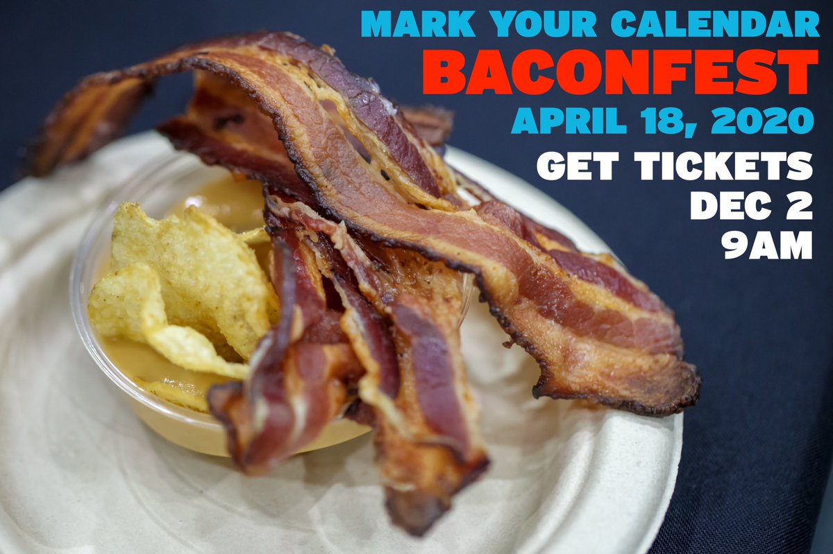 It’s time! Mark your calendar for 4/18/20 and snag early bird tickets on 12/2 at baconfestchicago.com/ticket