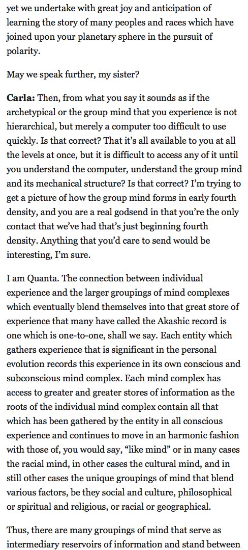 ll_research's tweet photo. "Thus, there are many groupings of mind that serve as intermediary reservoirs of information and stand between the individual mind complex and the planetary mind or that which we have previously referred to as the Akashic record."  https://t.co/O1GOo7oH3n https://t.co/AgjYxoPAkg