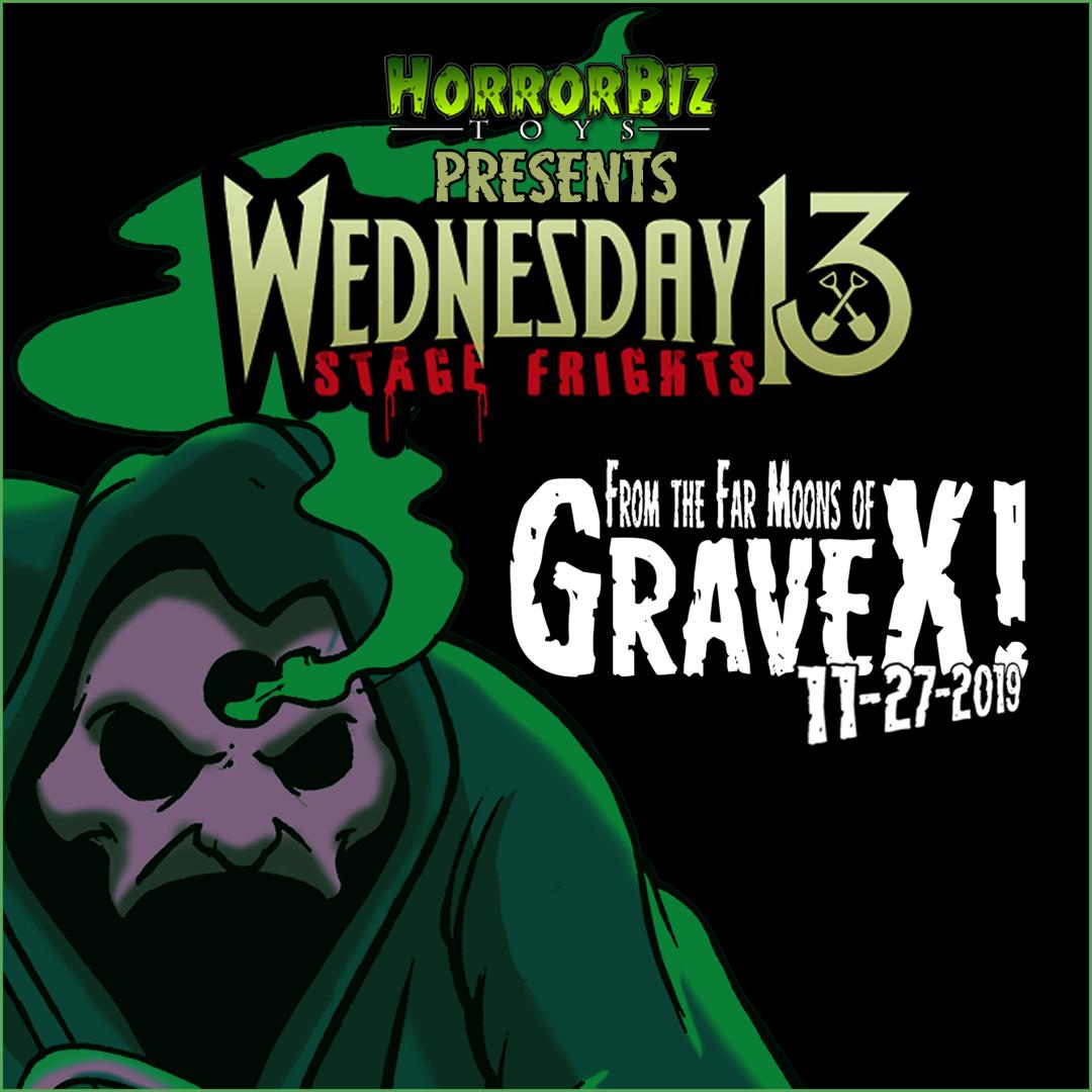 officialwed13's tweet image. The new W13  “Stage Frights” action figure “Death Hook” available this Wednesday from @horrorbiztoys. 

Only 100 available + figure package card autographed by Wednesday 13.