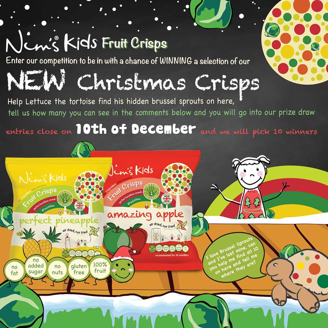 Nimskids's tweet photo. #WIN
Are you ready to get searching for #sprouts? They are Lettuce the tortoise's favourites and he has lost all of his! Simply LIKE the page, SHARE the post AND tell us below how many sprouts are hidden in this picture and you could win our new Christmas Crisps. UK only. https://t.co/K2SngYqNow