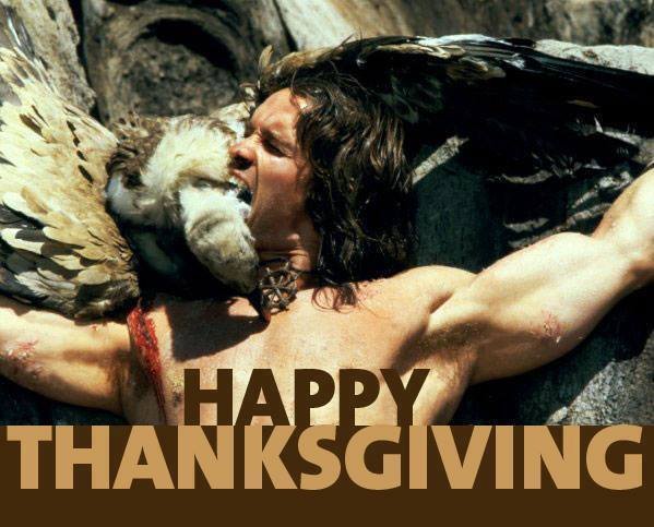 DBolelli's tweet photo. Conan would like to wish you a Happy Thanksgiving 

#ConantheBarbarian #Thanksgiving https://t.co/HtHysNzWzx