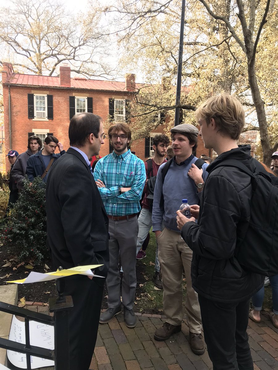 ThePost's tweet photo. Eric Burchard, OU administrator, confronts student activists. https://t.co/LVGeB02k8n