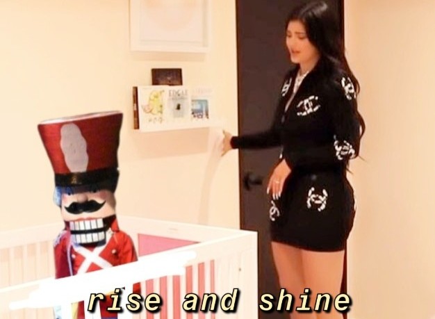 Clara telling her sleeping Nutcracker he needs to go fight the Mouse King: