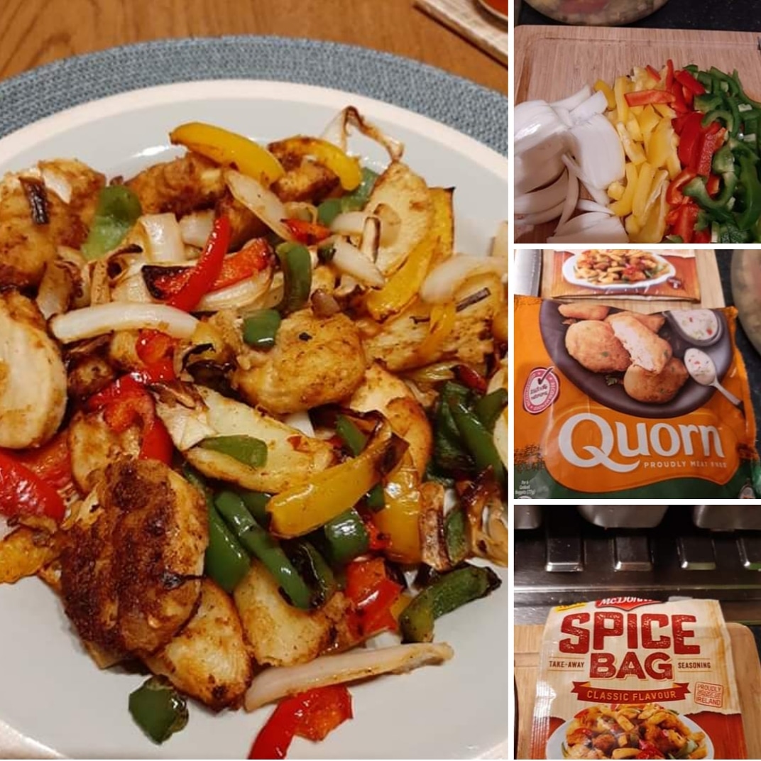 JohnswKelly's tweet photo. Spice bag @SlimmingWorld style using @QuornFoods crispy nuggets and McDonnells spice bag seasoning. #johnsslimmingworldsouthcourthotel #slimmingworld #foodoptimising #freefood #spicebag #quorn #slimmingworldconsultant #speedfoods #swchips https://t.co/VQjRpt3HwD