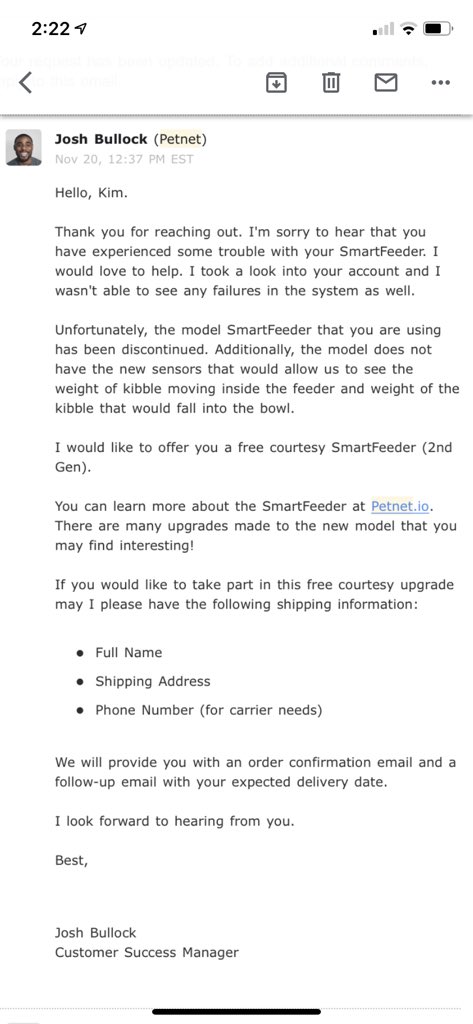 zimkimmerman's tweet photo. @Petnetio @petnetiosupport hi, 
i’ve waited 5 days for a response and i can’t reach customer service via phone. the website suggested to try here. thanks in advance! https://t.co/PwVwm8s4ML