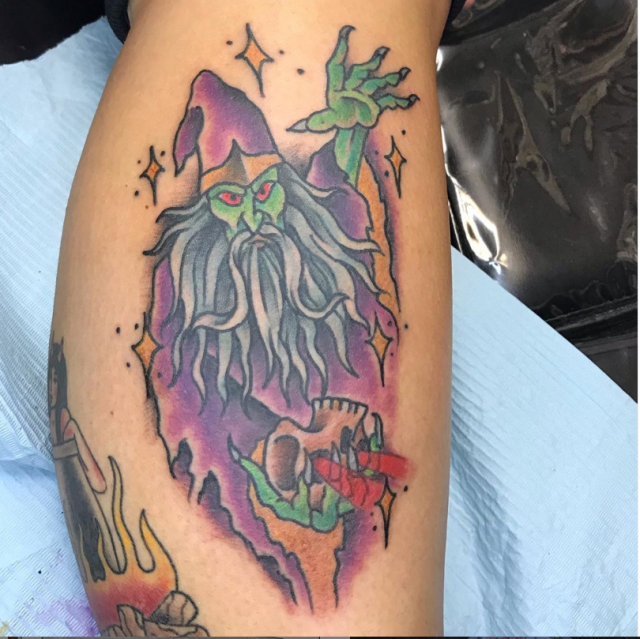 Crazy Wizard tattoo by Jacob Wiman  Best Tattoo Ideas Gallery