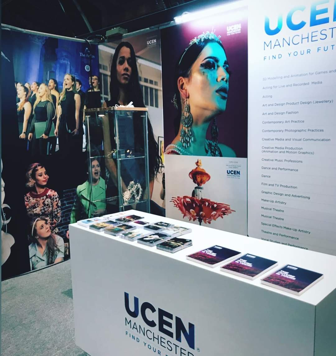 Ready to #createmanchester? Come say hi to our creative team at stand 79, tomorrow and Wednesday @mcr_central for @ucas_online Create Your Future #manchester #exhibition. #futurecreators #dm19 #design #studentlife #student #wearemcr