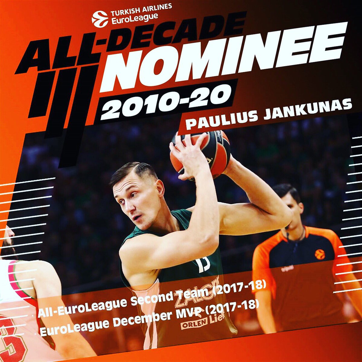 Esu dėkingas už tokią nominaciją 🙏 Be Žalgirio tai nebūtų įmanoma 💚✌🇱🇹 Very grateful for the nomination. It wouldn't be possible without Zalgiris 🙌
