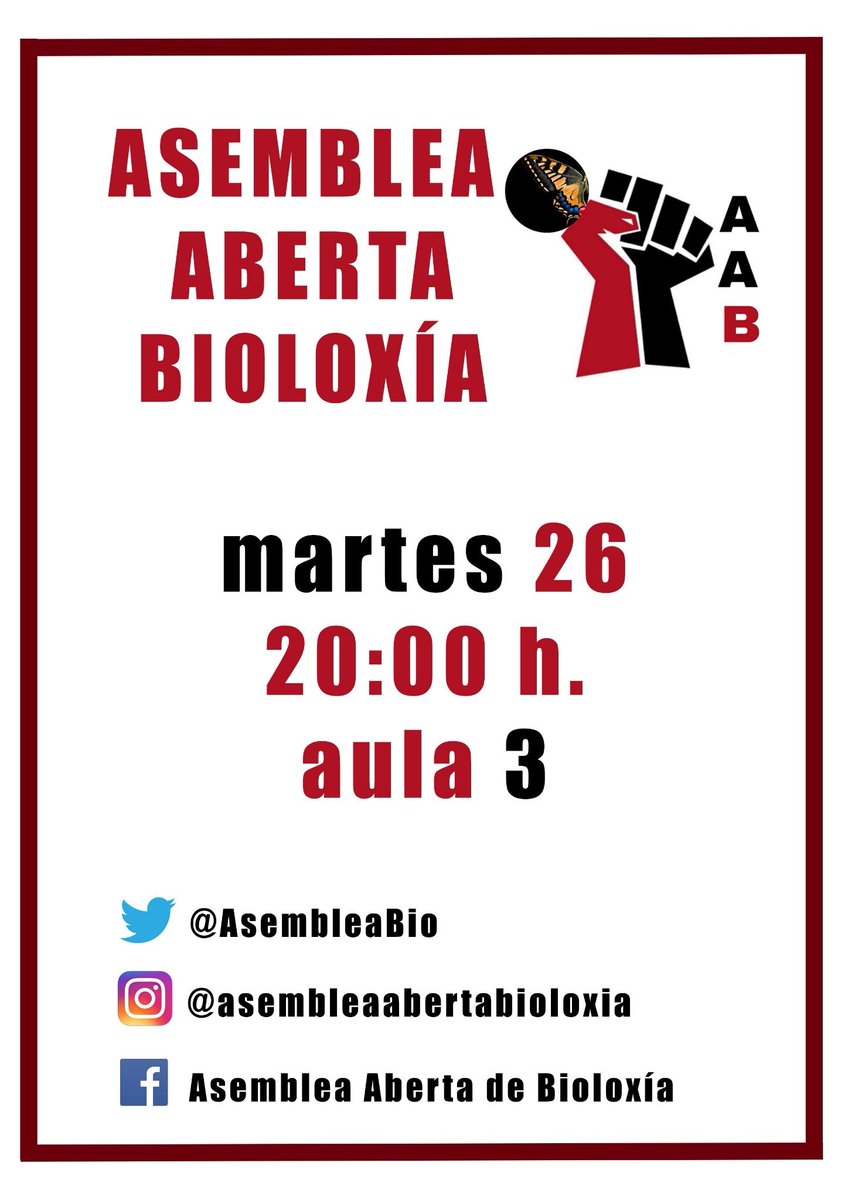 Asemblea Aberta Bioloxía tweet media