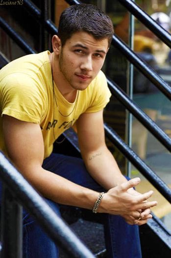 Nick Jonas in yellow