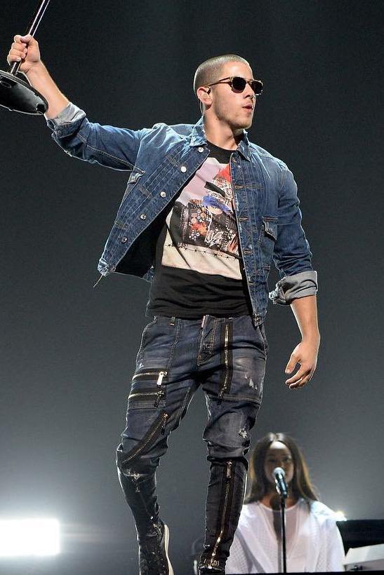 Nick Jonas in denim