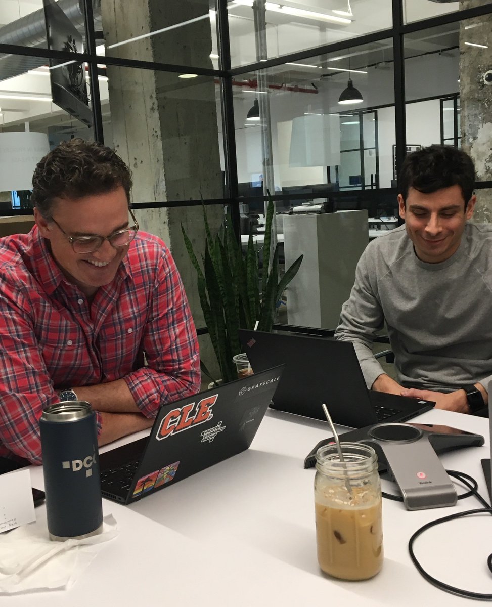 Live from DCG studios! @murphmarkd and @craigsalm of @GrayscaleInvest  demystifying the Crypto Rating Council in a lively webinar, joined by Juan  Suarez @coinbase and Mary Beth Buchanan @krakenfx