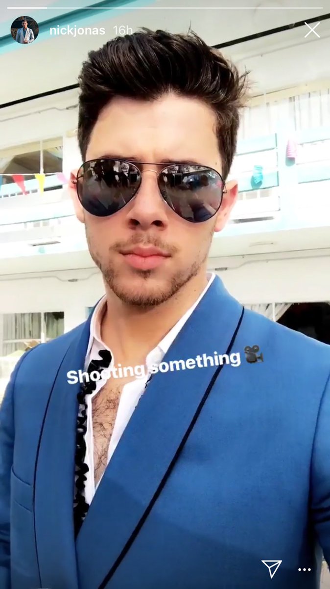 Nick Jonas in blue