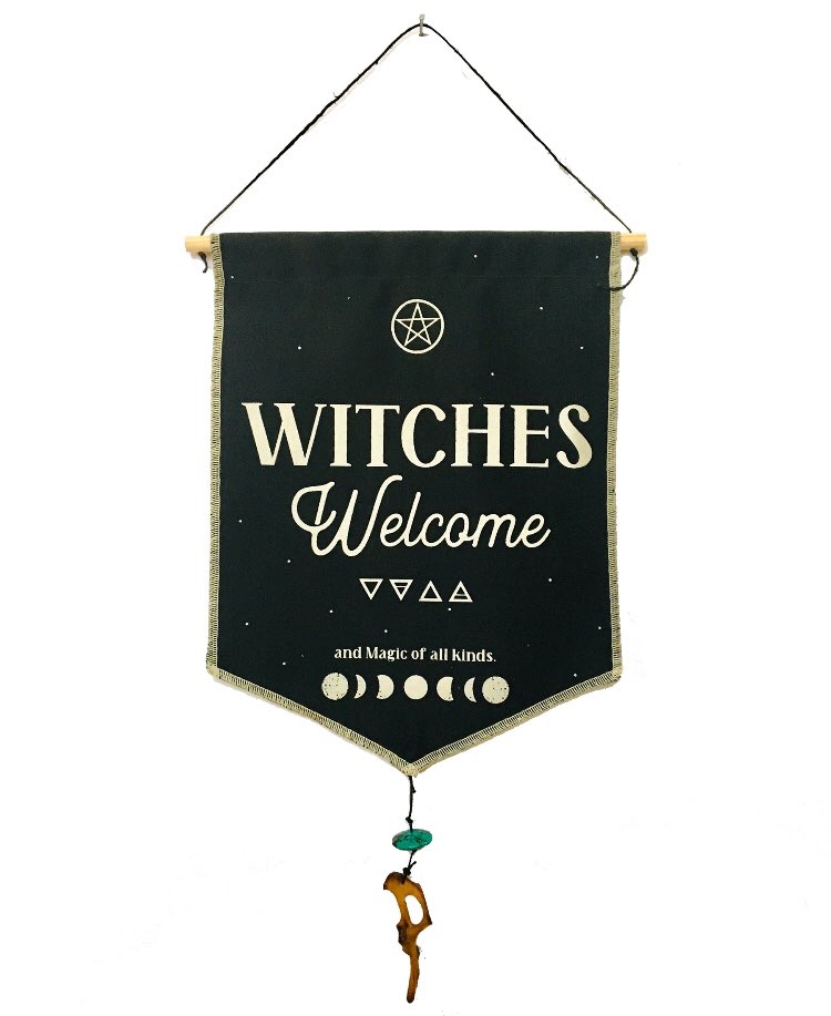 These Witches Welcome Tapestries are back in stock! Check out jessupsgeneralstore.ca 
#shop #witchy #MondayVibes