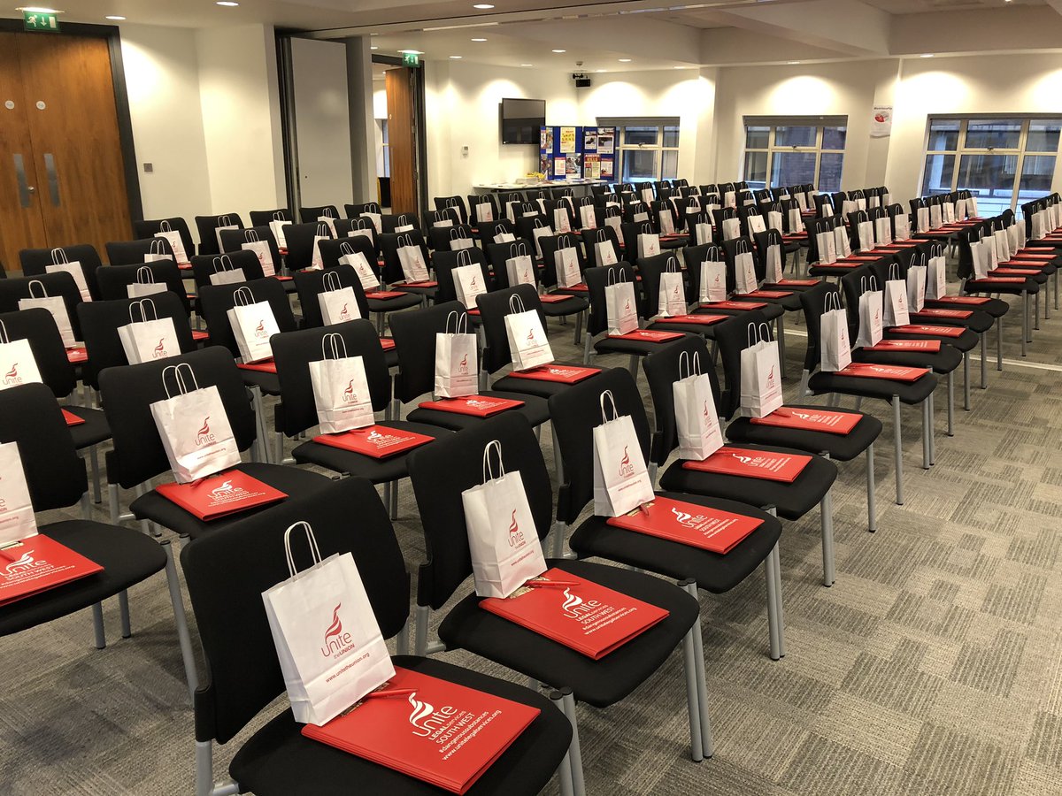 BeckyWhitwood's tweet photo. All set up and ready for @unitesouthwest Health and Safety Conference 2019. Looking forward to hearing from a range of speakers including @UniteLegal and @HildaPalmer on #dangeroussubstances https://t.co/fCbCT9ygAD