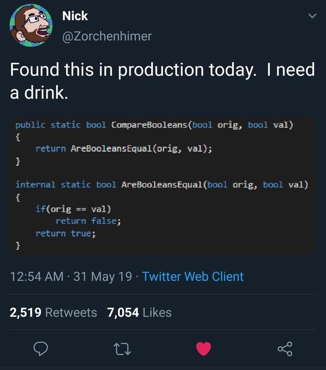 DZoneInc's tweet image. Oh dear...😆  #programminghumor #devlife

Via: @Zorchenhimer