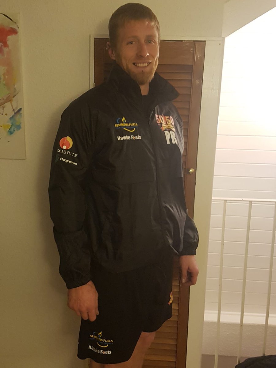 hawkefuels's tweet photo. Not to be outdone here is Paul sporting his training kit for our 50/50 Challenge! Remember to keep your eyes peeled for the guys our practicing! #50/50challenge #coalmerchant #cornwallairambulance https://t.co/H6ELjrvufZ