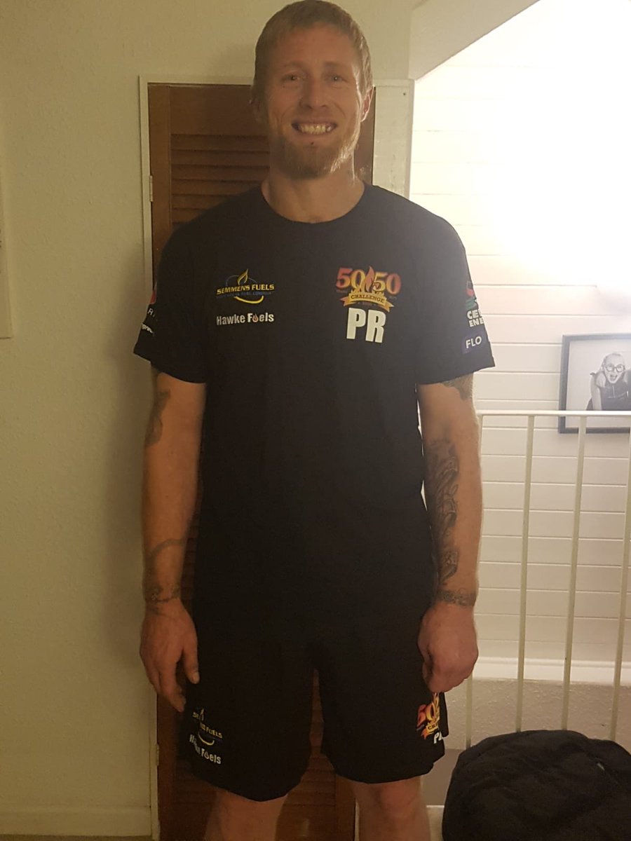 hawkefuels's tweet photo. Not to be outdone here is Paul sporting his training kit for our 50/50 Challenge! Remember to keep your eyes peeled for the guys our practicing! #50/50challenge #coalmerchant #cornwallairambulance https://t.co/H6ELjrvufZ