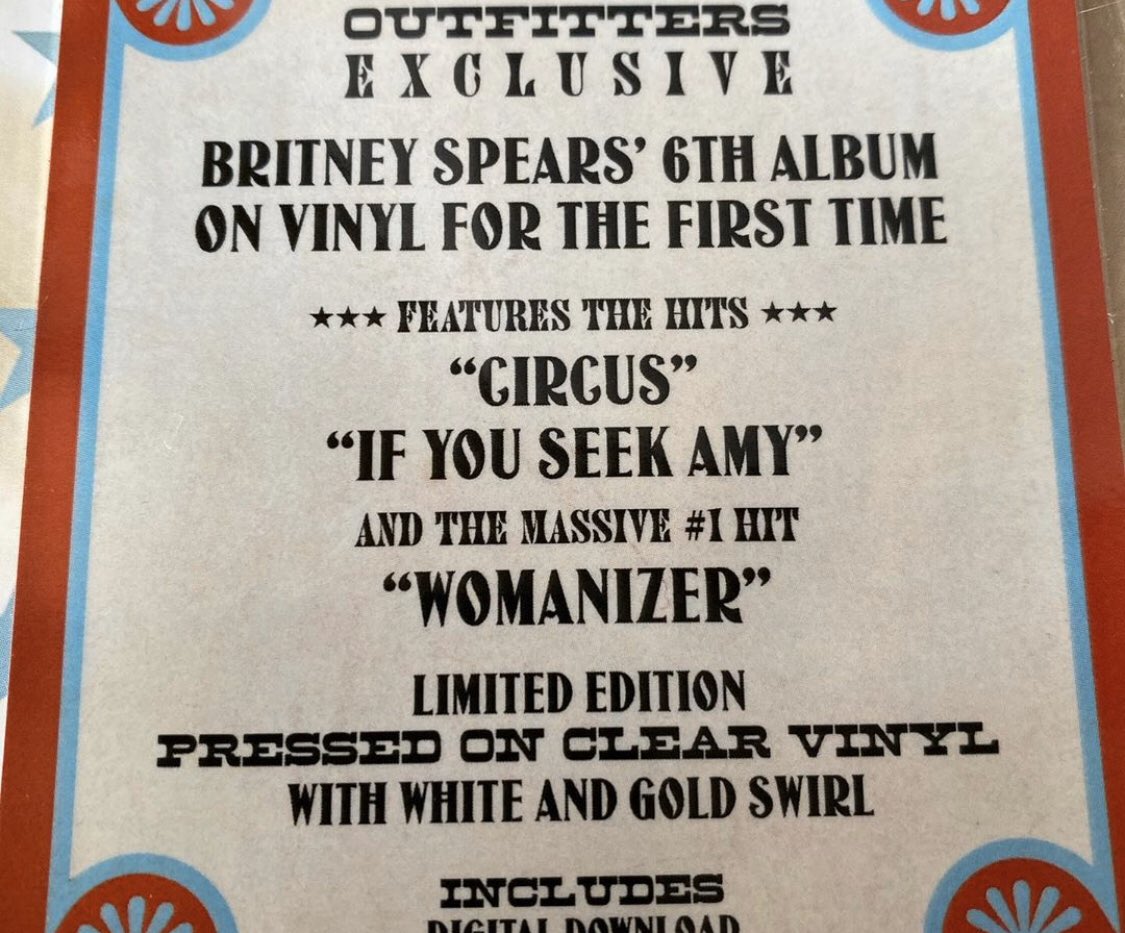 Derek Please On Twitter First Full Look At The Circus Swirl Vinyl Britneyspears Ig Britneymemorabilia