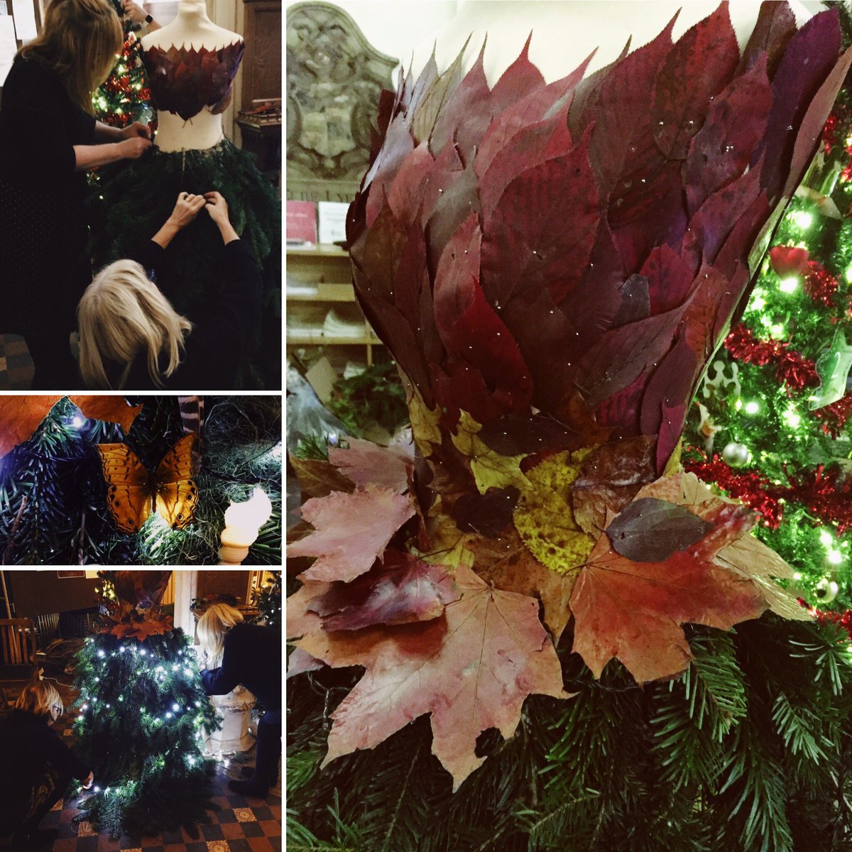 magpieartists's tweet photo. Today we have been making our Christmas Tree #Natura for the Christmas Tree festive in the church St Mary le Tower. The festival runs from November 28 - December 4. Do go and have a look if you are in town #Ipswich #Suffolk #christmastreefestival 🎄 https://t.co/DZoyG3cK6z