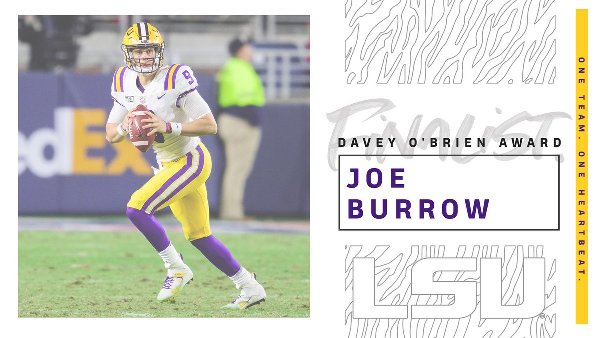 The Nation's Best Quarterback

<a href="/Joe_Burrow10/">lau</a> is a finalist for the Davey O'Brien Award!