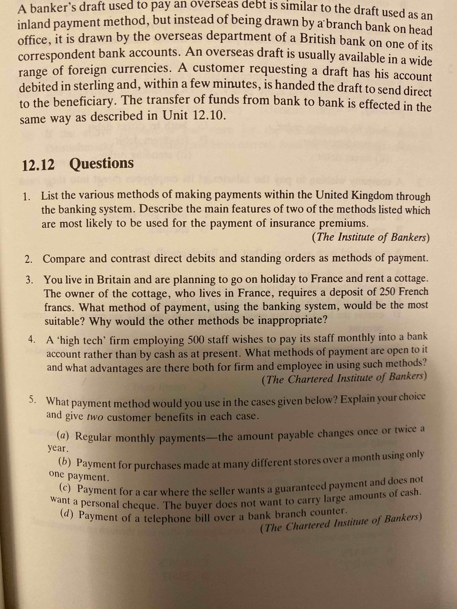 _mike_chambers_'s tweet photo. How has the #paytech revolution changed the answer to question 1 (question originally set by the Institute of Bankers in the late 1980โs)?
#paymenta https://t.co/8wXeFtEhtC