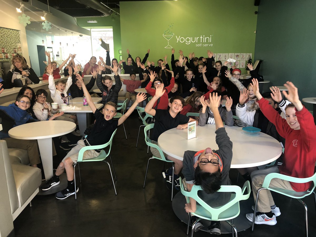 nativitynightha's tweet photo. @YogurtiniPlaza Great time - great FroYo!  OLP Panthers say “thank you!” https://t.co/jIJAf9TUYV