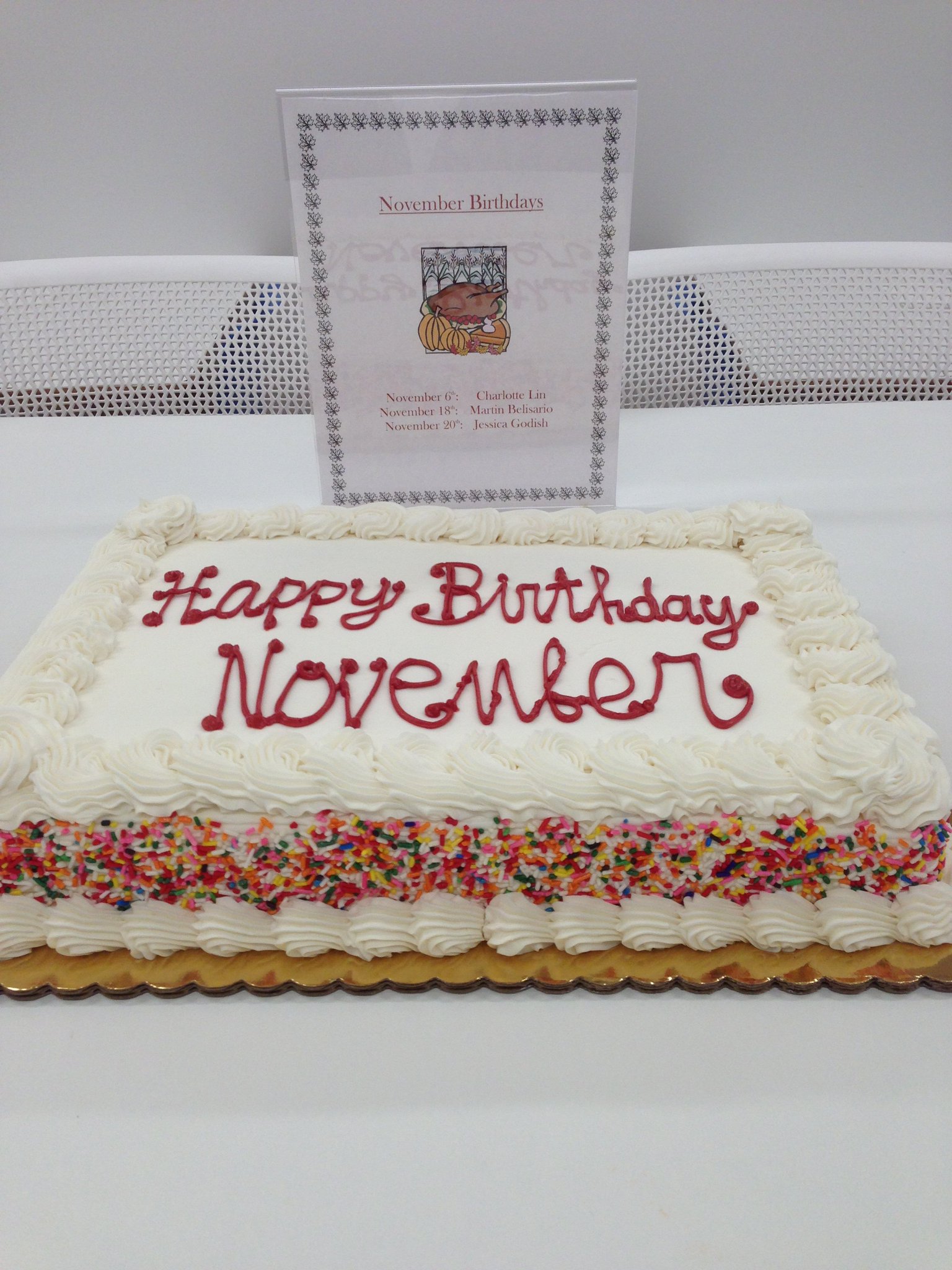 Happy Birthday to our November birthdays: Charlotte, Martin and Jessica!  