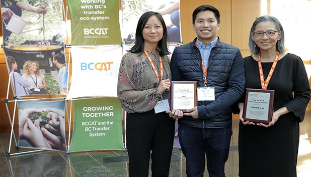 bccat_org's tweet photo. Congratulations to Debbie Lin and UBC's Student Communications Services Team - joint winners of BCCAT's Leadership Award for their exemplary leadership and collaboration in developing UBC's Transfer Credit Search Tool! https://t.co/Gq5FycWZJw #bccattransferawards #bctransfer https://t.co/P9s2sOSms5