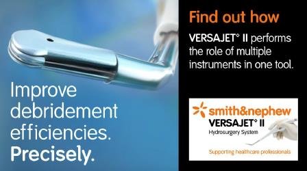 smithnephew's tweet photo. What would you do with extra time in your schedule? Routine use of #VERSAJET II may reduce the number of required debridement procedures, compared to other debridement methods. Helping you get #closerto0 delay in wound healing. Learn more: https://t.co/CxAPPkq1xL #getsomeclosure https://t.co/OYoAUBkbvf