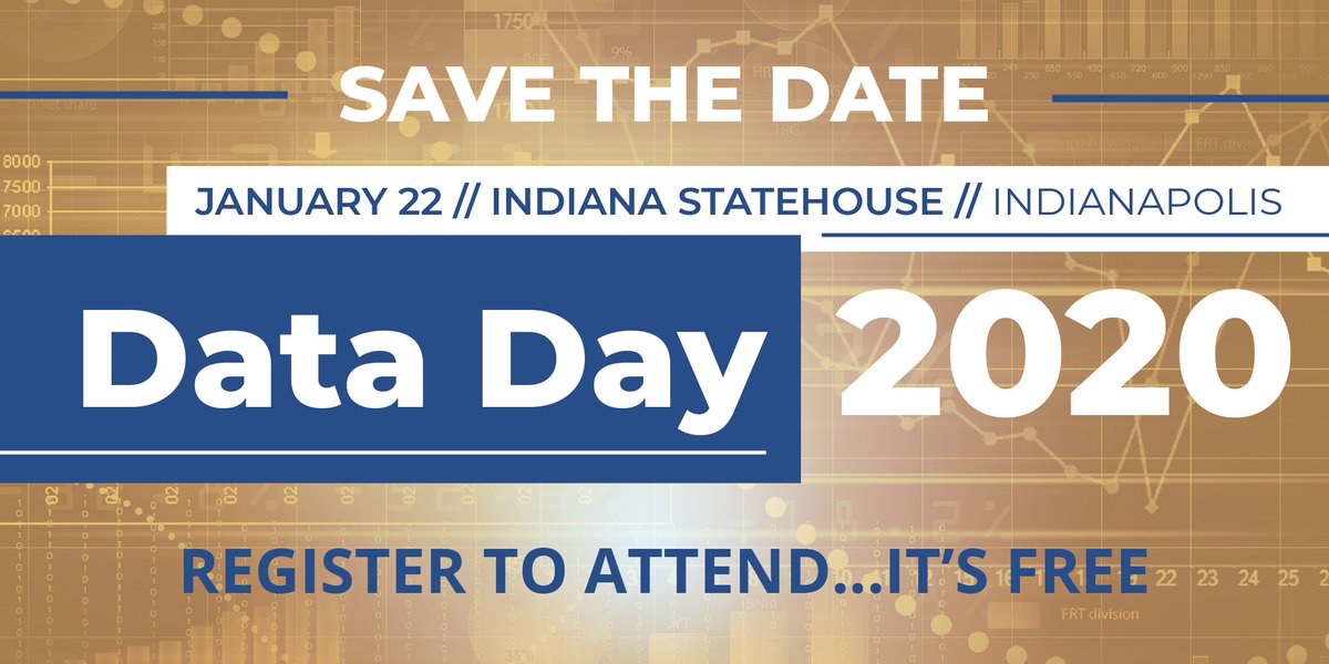 IndianaMPH's tweet photo. 57 DAYS TO #DATADAY2020! Data Day is an annual showcase of our partners and the collaborative efforts to improve outcomes for Hoosiers. Seeing cool data still not enough? We'll likely have some popular chicken sandwiches on display too.
Sign up: https://t.co/U2orQh5WAF https://t.co/WddMGXBC4a