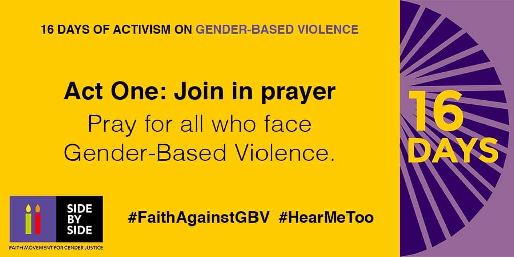SBSGender's tweet photo. Creator God, we give you thanks that you call us out of silence to name hidden and domestic violence. Today we pray for all women who, despite suffering from violence, continue to care for their families and children...
#16days #FaithAgainstGBV
https://t.co/k9RbzqtpQ9 https://t.co/smYrkC8Q8J