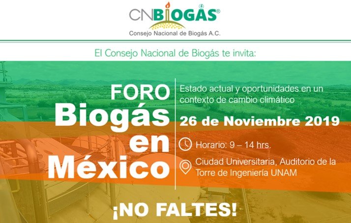 IBTechMx's tweet image. El CNBiogás te invita al Foro "Biogás en México", para discutir acerca del estado actual y oportunidades del sector en un contexto de cambio climático. Entrada libre. También podrás ver el evento por videostreaming.

Visita nuestra página web:

ibtech.com.mx/noticias/foro-…