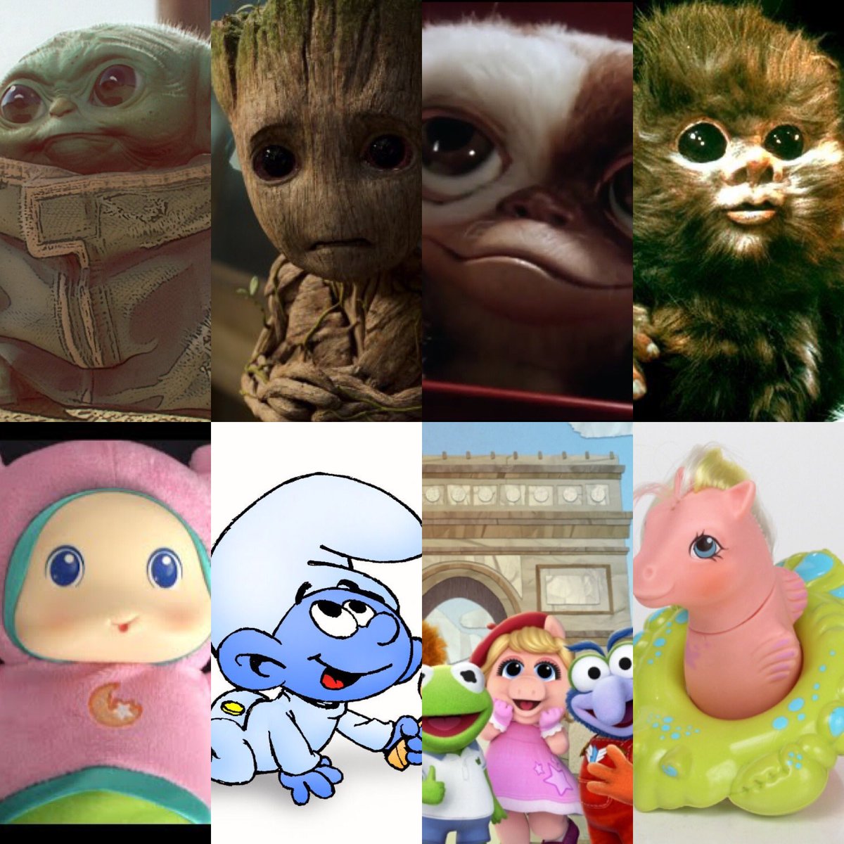 efeortega's tweet image. #BabyNerd Baby Yoda &amp;gt; Baby Groot &amp;gt; Baby Gizmo &amp;gt; Baby Ewok &amp;gt; Baby Gloworm &amp;gt; Baby Smurf &amp;gt; Muppets Babies &amp;gt; Baby Sea Ponies