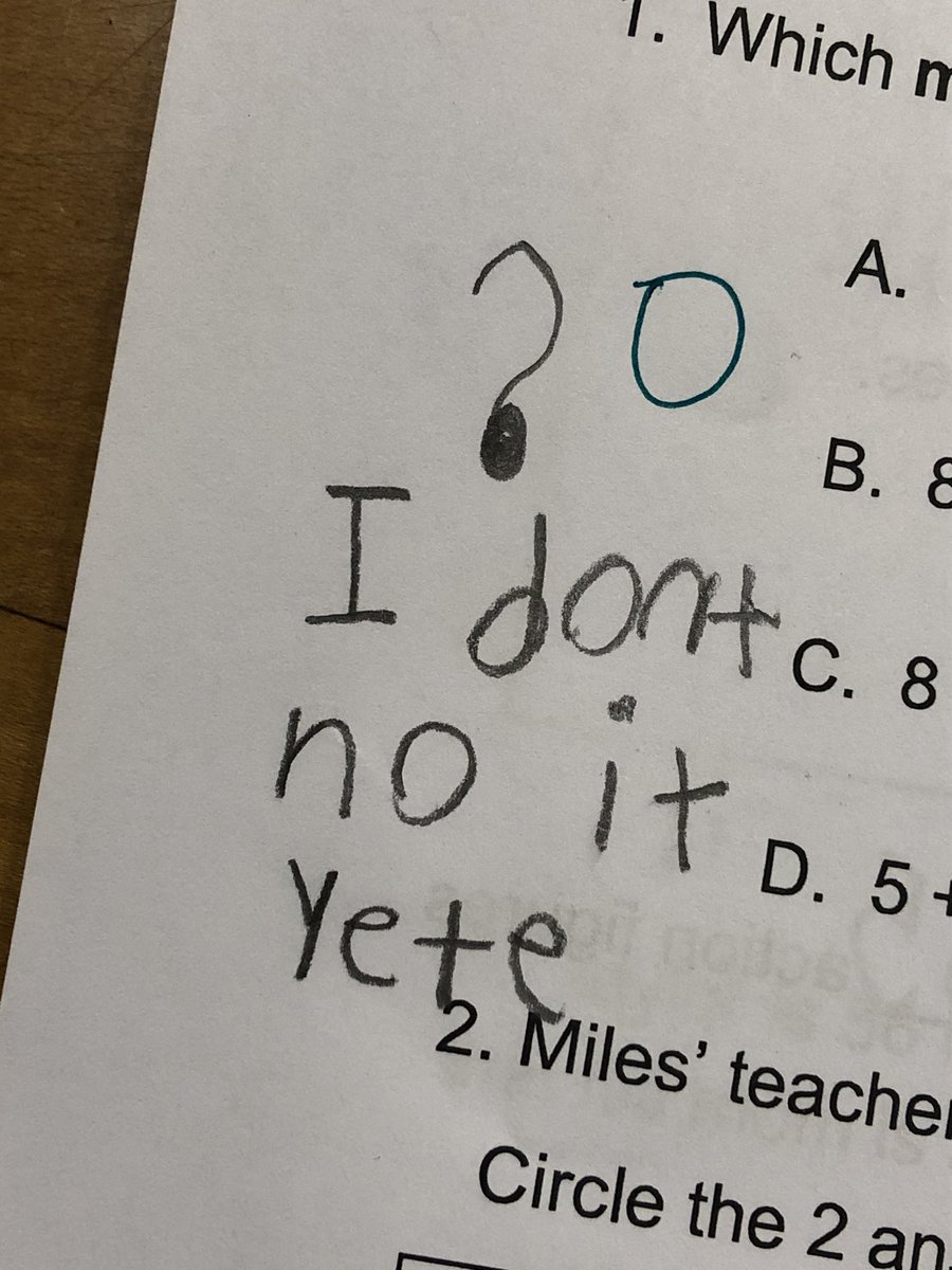 ehoodWES_FCPS's tweet photo. When I see this written on a pre-assessment, I know I am doing something right! #fcpsyet https://t.co/Of2aquAPfU