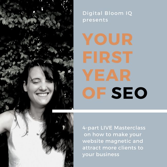 I’m so excited to my announce my brand new 100% FREE training "Your First Year of SEO"... I'll teach this awesome 4-part SEO Masterclass LIVE over on Facebook starting THIS FRIDAY, and help set you up for traffic growth in 2020. Register for full access at buff.ly/2QNEVef